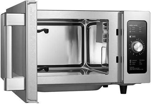 Vista 5 de Midea Equipment 1025F0A - Horno de microondas comercial para encimera con dial, 1000 W, acero inoxidable, 0.9 pies cúbicos