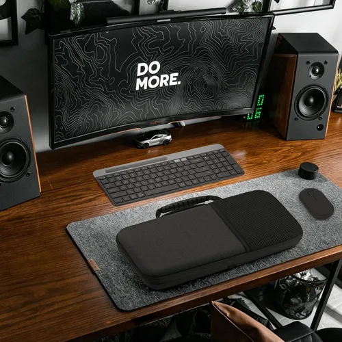 Vista 6 de GEEKRIA Logitech MK470 - Funda protectora de viaje para teclado y mouse Logitech MK470, compatible con Logitech MK470 / K585 / K580 (gris oscuro)