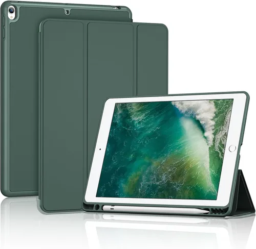 Vista 27 de ProCase Funda Inteligente para iPad Air de 10,5" 3ª Generación 2019 / iPad Pro 2017, Funda Delgada con Soporte con Parte Trasera Translúcida Negro