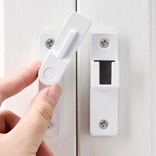 Vista 10 de INIRET Cerradura de puerta de granero abatible de 180 grados, cerraduras doradas resistentes para puerta, cerradura de cerrojo de seguridad
