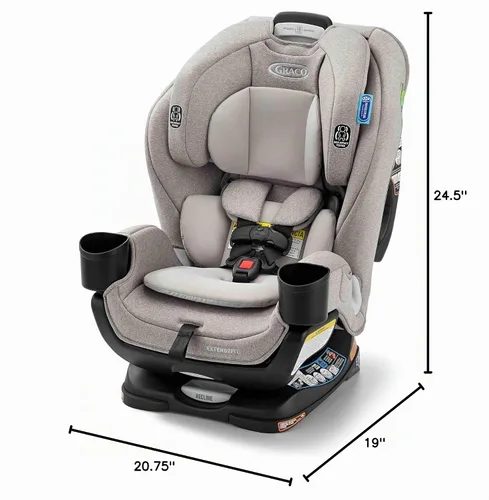 Vista 10 de Asiento de coche convertible Graco Extend2Fit 3 en 1 para bebé, orientación hacia atrás y hacia adelante, panel de extensión ajustable para espacio