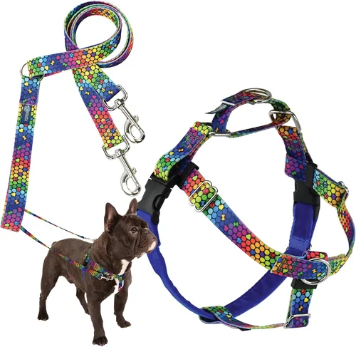 Vista 55 de 2 Hounds Design Freedom - Arnés para perro sin tirones, arnés ajustable y correa, fácil de caminar y control cómodo, se adapta a perros pequeños
