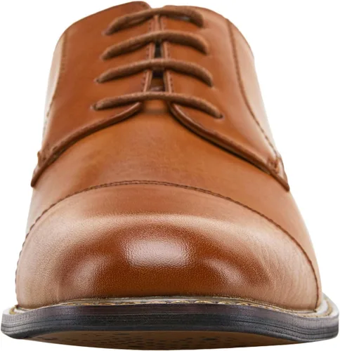 Vista 2 de Jousen Zapatos de vestir para hombre, zapatos formales Oxford con punta de ala para hombre, zapatos de negocios Derby