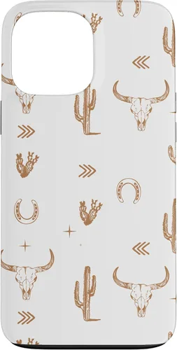 Vista 24 de Western Country - Carcasa para iPhone 17, diseño de calavera de toro sureño