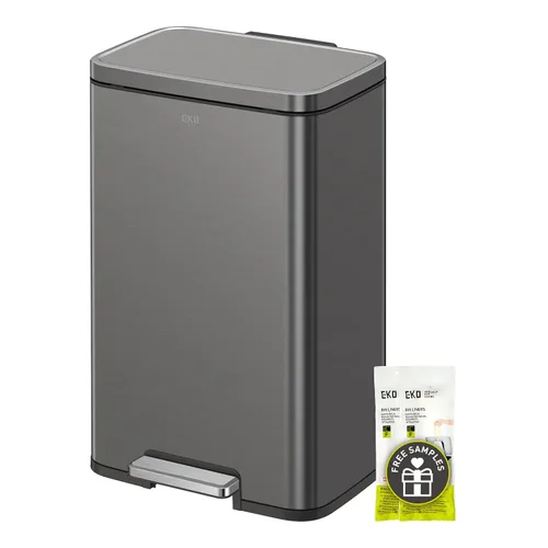 Vista 13 de EKO Madison - Cubo de basura de acero inoxidable cepillado de 1.6 galones o 6 litros, cubo de basura o cubo de reciclaje, forro interior extraíble