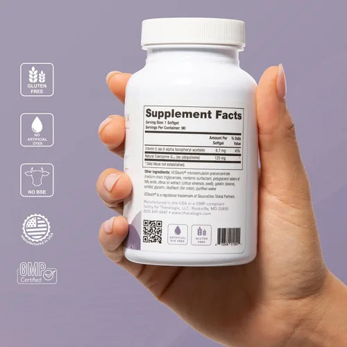 Vista 8 de Theralogix Suplemento de coenzima Q10 NeoQ10 – Salud del corazón y apoyo de fertilidad – Suplemento de fertilidad CoQ10 para hombres y mujeres*