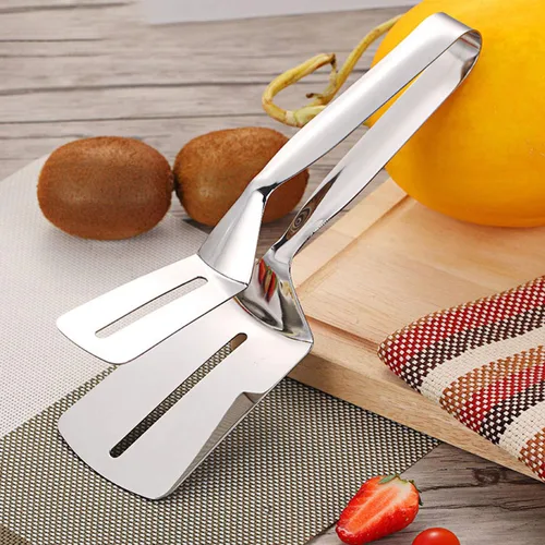 Vista 8 de AOOSY Pinzas para carne 304, pinza de cocción 3 en 1, espátula de doble cara, 10 pulgadas, multifuncional, de acero inoxidable, para alimentos