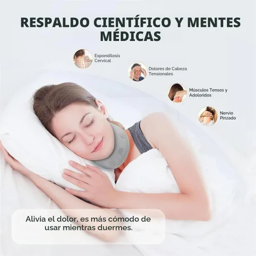 Vista 4 de Soporte de cuello para dolor de cuello y apoyo, soporte cervical de espuma suave para dormir, transpirable, soporte para el cuello mantiene