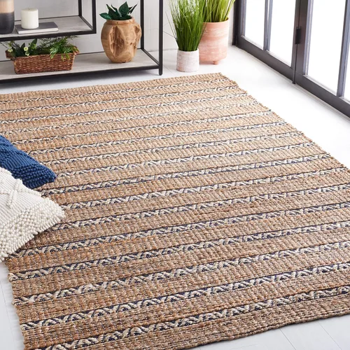 Vista 13 de SAFAVIEH Natural Fiber Collection NFB655Z - Alfombra de pasillo de 2 pies 3 pulgadas x 8 pies, color negro y natural, hecha a mano de yute a rayas