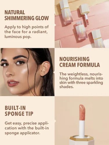 Vista 4 de SHEGLAM Glow Bloom Líquido Iluminador Impermeable Crema Iluminadora de Larga Duración con Acabado Luminoso y Perlado - Bellini Brunch