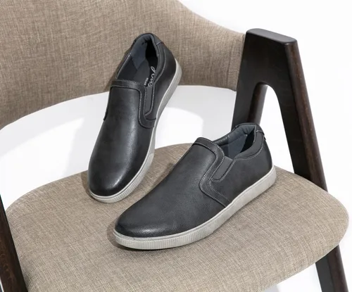 Vista 7 de Jousen Zapatos sin cordones para hombre, estilo retro, ligeros, casuales, sin cordones para hombre