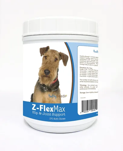 Vista 11 de Healthy Breeds Afghan Hound Z-Flex Max - Masticables suaves para cadera y articulaciones, 100