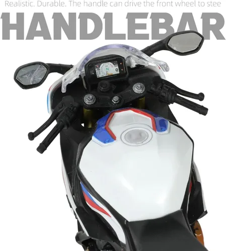 Vista 3 de 1:12 Modelo de motocicleta de juguete compatible con BMW S1000RR blanco MD004-blanco
