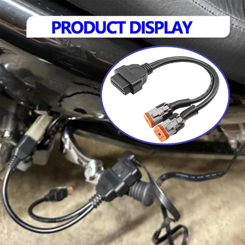 Vista 7 de 4pin 6pin motocicleta OBD2 diagnóstico adaptador cable 4pin 6pin 2 en 1 apto para Harley Davidson Harley Motor Cable J1850 Protocol Diagnostic