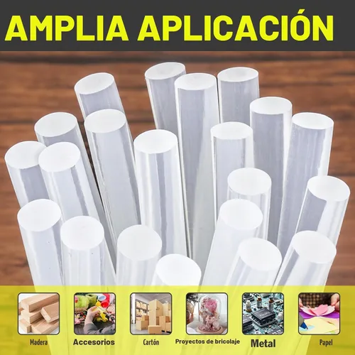 Vista 5 de Paquete de 1000 mini barras de pegamento caliente, 4 pulgadas de largo x 0.27 pulgadas de diámetro para mini pistolas de pegamento, multiusos