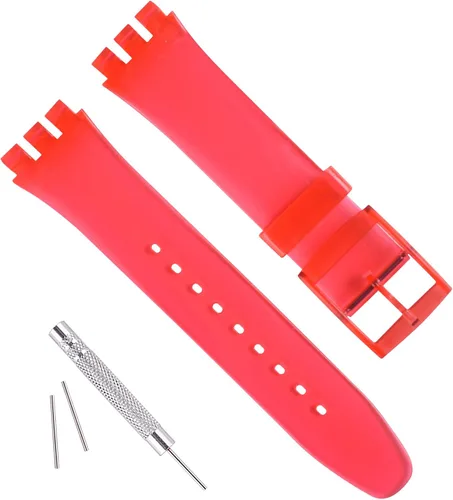 Vista 16 de GreenOlive Correa de reloj ultrafina de repuesto, resistente al agua, de silicona para la serie Swatch Skin