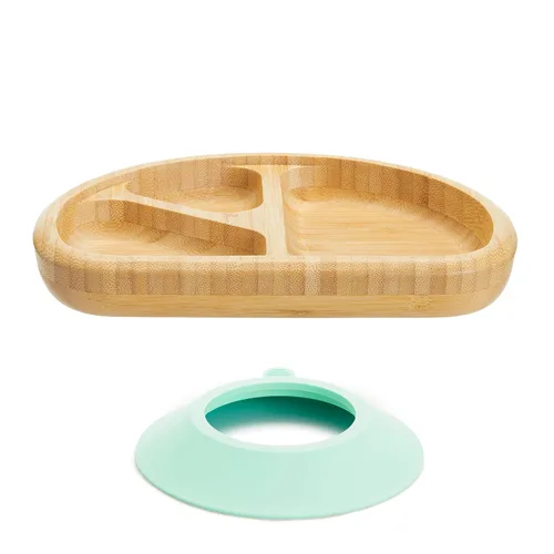 Vista 2 de Munchkin® Bambou™ Plato de Succión Dividido - Vajilla de Bambú Ecológica para Bebés y Niños Pequeños