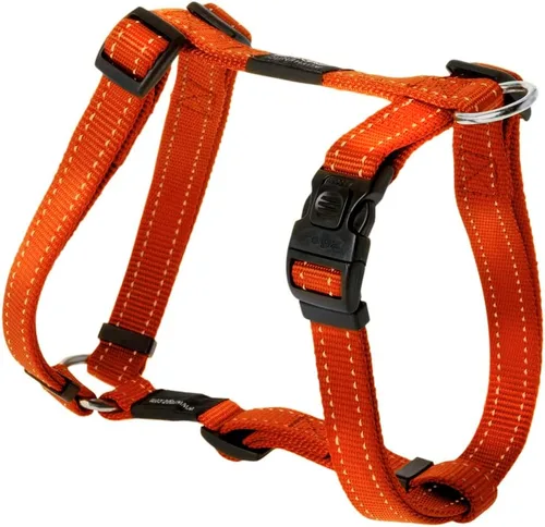 Vista 5 de Arnés reflectante ajustable para perros grandes; collar y correa a juego disponibles, rojo
