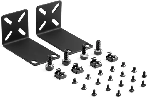 Vista 10 de Kit de montaje en rack para switches de 17.3 pulgadas, orejas de rack ajustables para productos Buffalo Tech, Cisco, NETGEAR, Dell, D-Link, Linksys