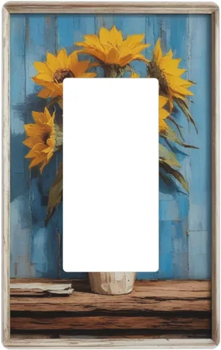 Vista 102 de Cubiertas Decorativas para Interruptores de Luz Arte de Pájaros BirdArt 1 Gang Salida Dúplex Individual Placa de Pared Placa de Interruptor Placa