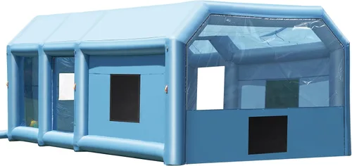Vista 17 de VEVOR Cabina de Pintura Inflable Portátil, Cabina de Pulverización Inflable de 13 x 8 x 8 pies, Carpa de Pintura para Automóvil con Sistema