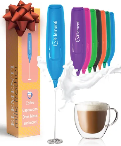 Vista 12 de Elementi Potente Varita Espumadora – Espumador de Leche Ligero y Mezclador de Bebidas Manual, Batidor Matcha para Lattes de Ensueño, Potente Varita
