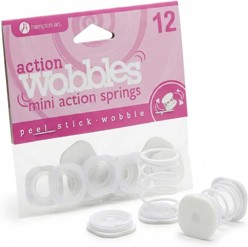 Vista 9 de Hampton Art Action Wobbles, anclajes de resorte autoadhesivos para manualidades de papel dimensionales, mini, paquete de 100