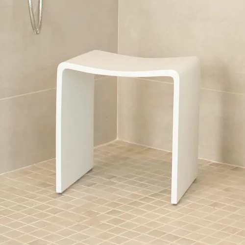 Vista 4 de Shower Buddy Taburete ligero para ducha y baño (hormigón mate)