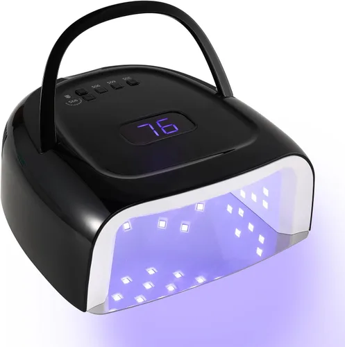 Vista 8 de Lámpara de uñas LED UV inalámbrica, secadora de uñas recargable de 60 W, luz de curado de esmalte de uñas para manicura con sensor automático y 4