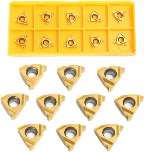 Vista 9 de Juego de 21 herramientas de torneado de torno indexables de 1/2 pulgada y 0.472 in, 7 soportes de herramientas de torneado de metal y 14 insertos
