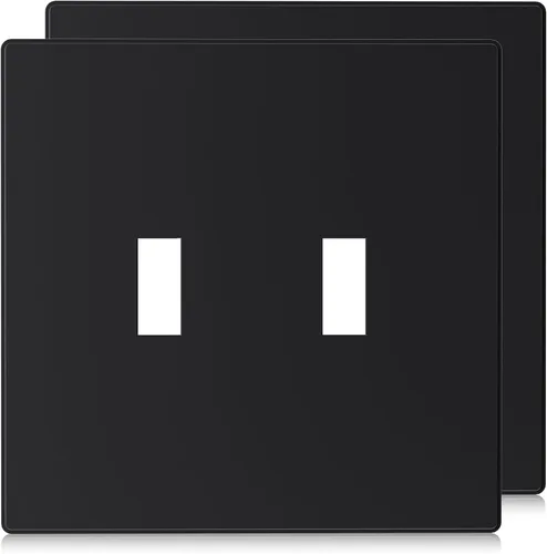 Vista 13 de ELEGRP Placas de pared para interruptor de palanca de 2 posiciones, cubierta frontal termoplástica irrompible de tamaño mediano para interruptores