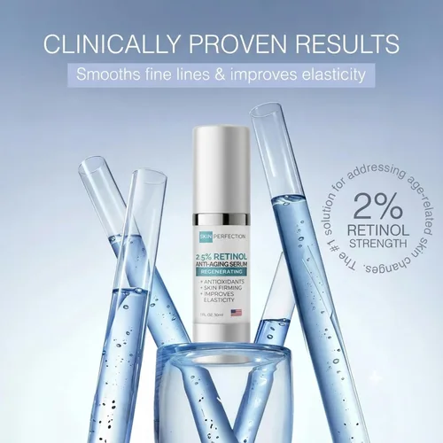 Vista 5 de Skin Perfection 2% gel de retinol renovador suero antienvejecimiento que desafía la edad, reduce las líneas finas alisando la superficie facial