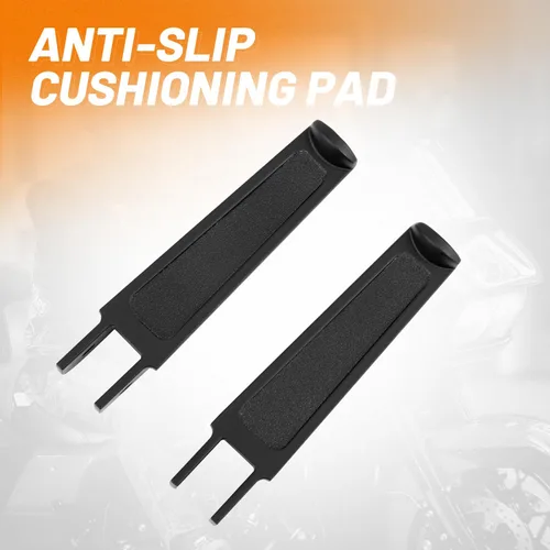 Vista 5 de Oumurs Estriberas abrazadera U compatible con 1 pulgada - 1.25 pulgadas 1 1/4 pulgadas protector de motor U-Clamp Estriberas compatibles con Harley