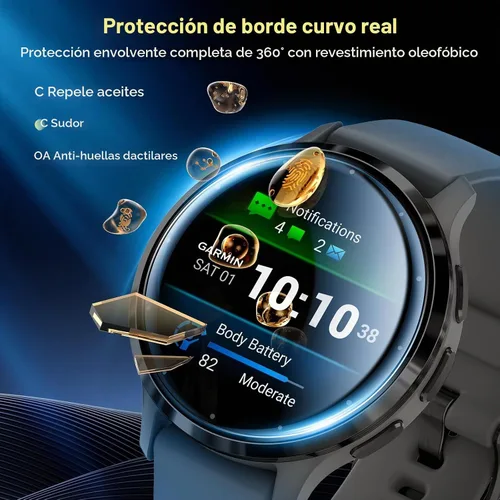 Vista 7 de LK 6 Pack para Garmin Venu 3s Protector de Pantalla 41mm - Protector de Pantalla de TPU Suave Auto-Reparable Anti-Arañazos para Garmin Venu 41mm