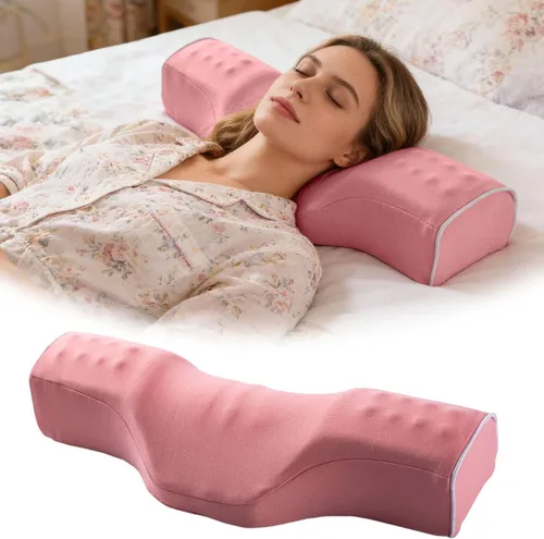 Vista 12 de Neck Therapy Pillow with Cervical Traction Design, Memory Foam Ergonomic Neck Support Pillow for Shoulder Relaxation and Posture Correction, Ideal