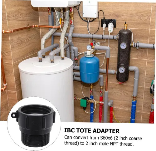 Vista 8 de Adaptador de asas Ibc resistente con junta que se convierte en conector de drenaje de grado alimenticio Npt macho para diseño de contenedores Ibc