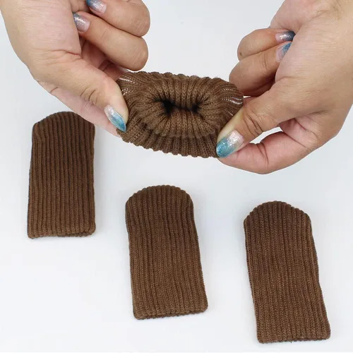 Vista 2 de Protectores de calcetines de punto para patas de silla, protectores de piso de madera dura, fundas de patas de taburete de bar de alta elasticidad