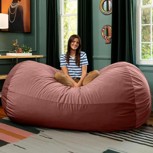 Vista 27 de Puff/tumbona gigante Saxx de la marca Jaxx, Camel