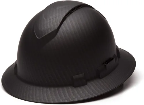 Vista 18 de Pyramex Ridgeline - Casco duro de ala completa, ventilado, con suspensión de trinquete de 4 puntos Negro