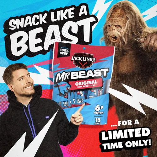 Vista 8 de Jack Link's MrBeast Original Mini Palitos de Cecina de Carne