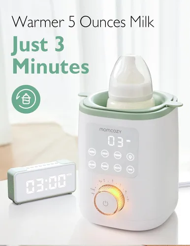 Vista 3 de Momcozy Nutri - Calentador de botellas y kit de cepillo para botellas Momcozy verde