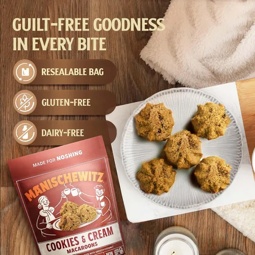 Vista 4 de Manischewitz Galletas 'n Cream Macaroons lata de 10 onzas