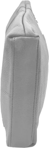 Vista 4 de SILVERFEVER Bolso cruzado grande de cuero para mujer, resistente al agua