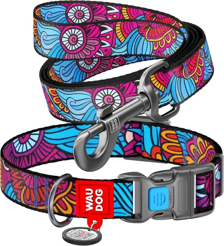 Vista 22 de WAUDOG Collar de nailon para perros – Collar ajustable para perros grandes, pequeños y medianos – Collares de cachorros para perros de razas grandes