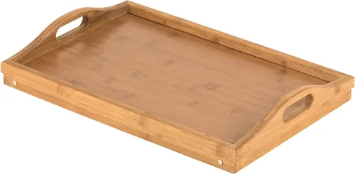 Vista 7 de Bandeja de cama Home-it con patas plegables, bandeja para desayuno de bambú con patas para desayuno