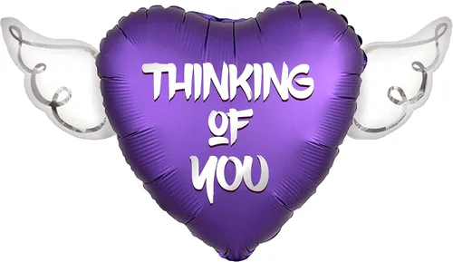 Vista 6 de Thinking of You - Globos celestiales – Regalo conmemorativo de ala de ángel en forma de corazón Condolencia y recuerdo Recuerdo de condolencia