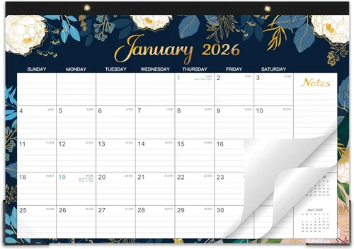 Vista 11 de Calendario de escritorio 2026-2027 – julio 2026 – diciembre 2027, calendario de escritorio mensual grande de 18 meses, 22 x 17 pulgadas, almohadilla