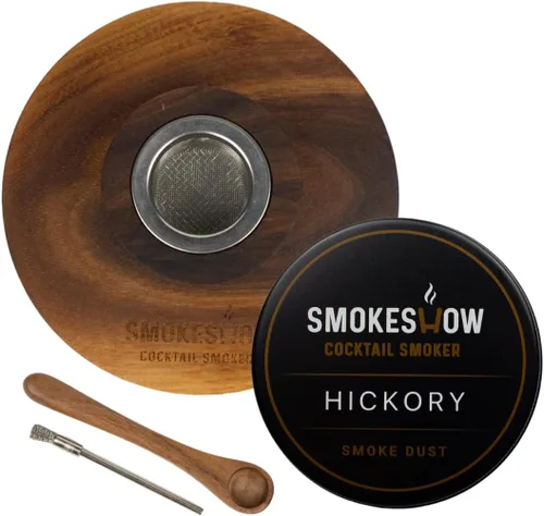 Vista 14 de Ahumador de Cóctel de Madera de Nogal Premium con Seis Latas de 4 oz de Astillas de Madera. Excelente para Whiskey y Old Fashioned. Recubierto