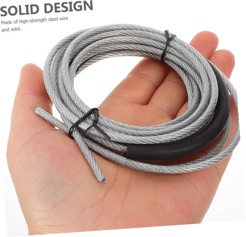 Vista 3 de Cable de acero con peso de repuesto para adultos, tubo antidesgaste, cuerda de saltar gruesa y pesada para entrenamiento de velocidad