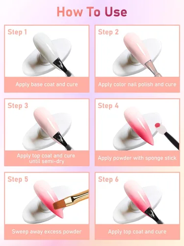 Vista 7 de EBANKU Juego de polvos de pigmentos de uñas de 40 colores, paleta profesional de pigmentos de polvo de uñas con tonos iridiscentes para manicura